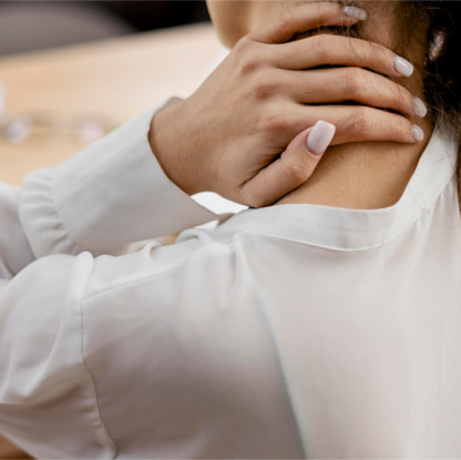 Osoba z problemem z kręgosłupem